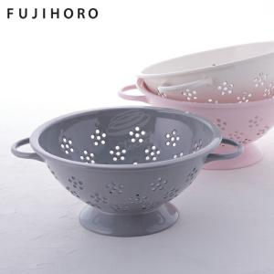 富士ホーロー コランダー ホーロー 22cm ライトグレー