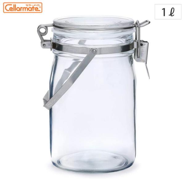 取っ手付き密封びん 1L セラーメイト 220285 星硝　密封瓶 ガラス 密封容器 蓋付き 耐熱 ...