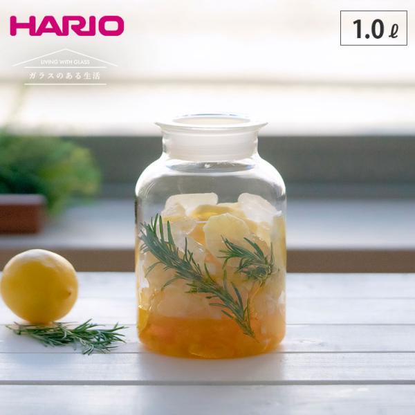 ハリオ ガラスのある生活 ガラスの手仕事保存びん クリア 1000ml HARIO GHB-1000...