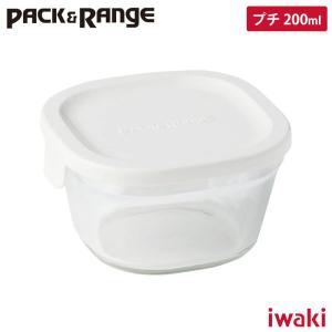 iwaki イワキ パック&レンジ ホワイト プチ 200ml 角型　保存容器 ガラス容器｜cooking-clocca