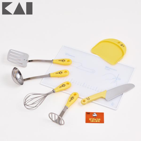 リトルシェフクラブ 基本ツールセット RC5064 貝印 KAI【 調理器具セット 包丁 まな板 お...