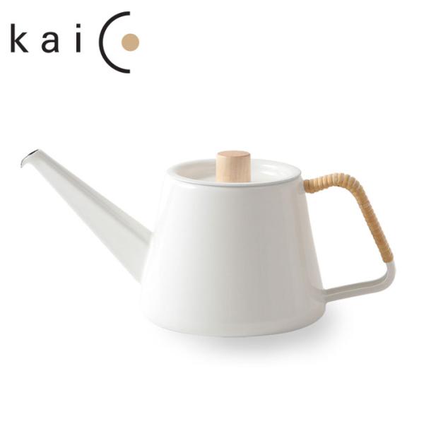 Kaico カイコ ドリップケトル 籐 0.95L IH対応 K-0251　ホーローケトル 琺瑯 送...