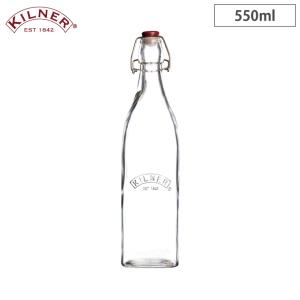 キルナー スクエア クリップトップボトル 550ml 38-2028-00 KILNER SQUARE CLIP TOP  BOTTLE　ガラス瓶 保存容器 瓶 容器 ガラス キッチン用品｜cooking-clocca