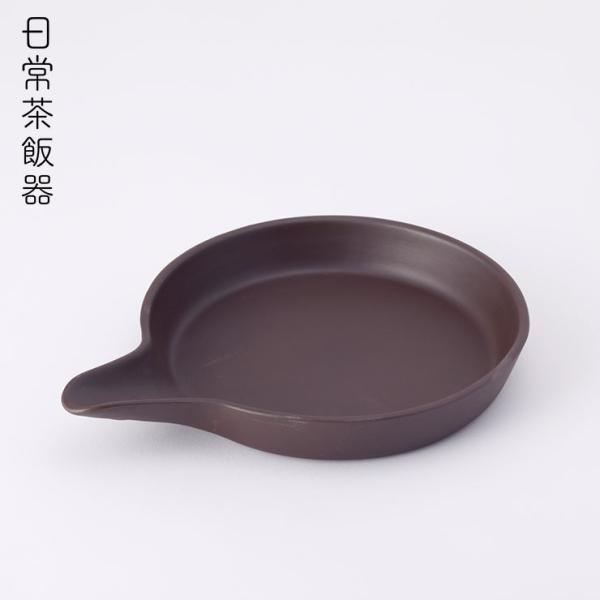 日常茶飯器 焙じ皿 萬古焼 紫泥 0100-0020　オーブントースター 焙煎 茶葉 緑茶 小皿 和...