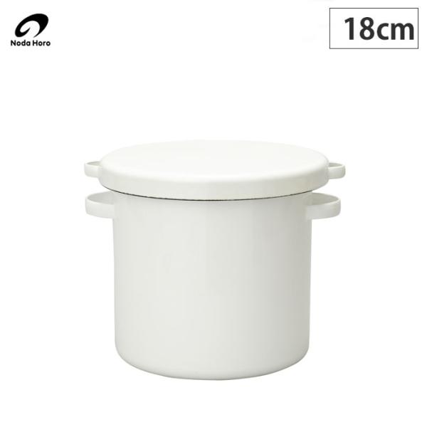 野田琺瑯 ラウンドストッカー18cm ホーロー容器 WRSー18　ホーロー 琺瑯 保存容器 米びつ ...