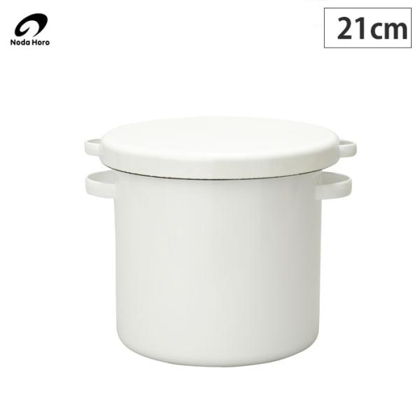 野田琺瑯 ラウンドストッカー 21cm 7L ホーロー容器 WRS-21 ホーロー 琺瑯 漬物容器 ...