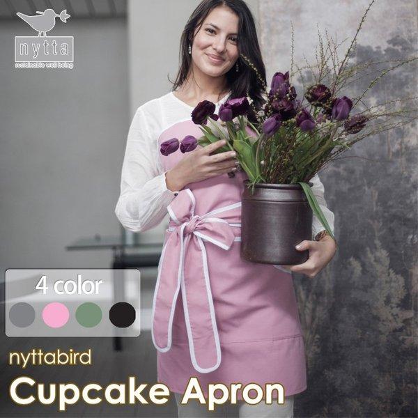 エプロン nyttabird ニッタバード カップケーキエプロン ライトピンク/グレー/セージグリー...