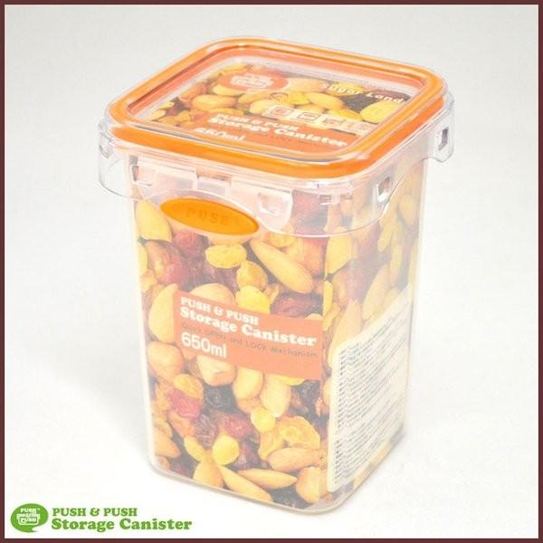 PUSH&amp;PUSH キャニスター M 650ml 保存容器