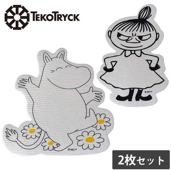 ムーミン スポンジクロス ダイカット ムーミン＆リトルミイ 2枚セット テコトリック スポンジワイプ...