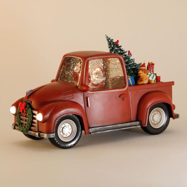 クリスマスウォーターグローブ Santa in car　オルゴール スノードーム クリスマスグッズ ...
