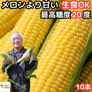 とうもろこし 北海道 メロンより甘い 安心の特別栽培認定 生で食べれるとうもろこし 平均糖度18度 夢のコーン 2lサイズ 10本入 北海道 三栄アグリ 送料無料 Cja Gov Py