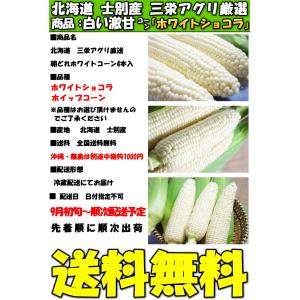 とうもろこし 北海道 白 ホワイト 4本 メロ...の詳細画像2