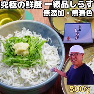 しらす 釜揚げ 未冷凍 無添加 ギフト 天然塩使用 500g 無着色 究極の鮮度 和歌山 魚源水産 直送 チルド｜cooksanchoku