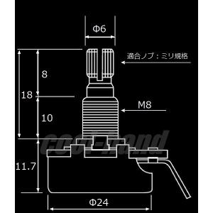 ALPHA 24-18-A500K 標準ポット...の詳細画像1