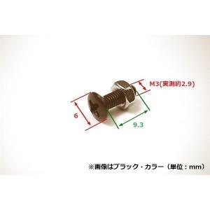 ブラケット取付ビス&ナット M3 ブラック ピ...の詳細画像2