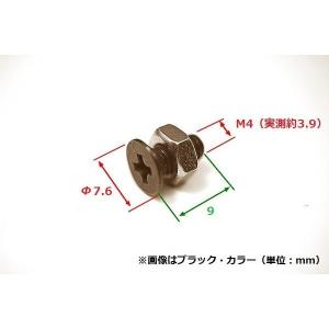 ブラケット取付ビス&ナット M4 ゴールド ピ...の詳細画像2