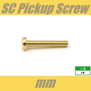 PH3x18-GD　ピックアップビス　シングルコイル　ミリ　M3　ゴールド　パンヘッド　PAN　1pcs　なべ頭　レバースイッチビス　シングル　ねじ