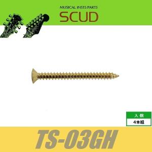 SCUD TS-03GH　ネックジョイントビス　ネックプレート/スプリングホルダー用　ミリ　Φ4 xL45mm　丸皿頭　4pcs　ゴールド　ねじ　スカッド｜cool-hand