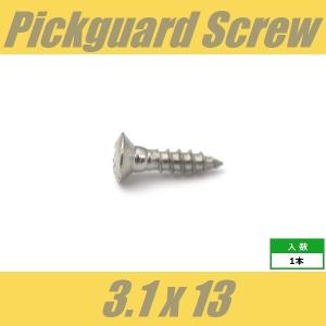 WOH3.1x13-ST　ピックガードビス　バックプレート　コントロールプレート　ジャックプレート　ストリングガイド　Φ3.1 xL13mm　丸皿頭　1pcs　ステンレス　ねじ