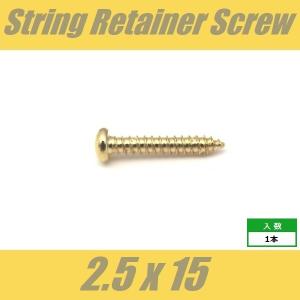 WRH2.5x15-GD　ストリングガイドビス　パネルビス　ブラケットビス　Φ2.5 xL15mm　ラウンドヘッド　ROUND　丸頭　1pcs　ゴールド　ねじ