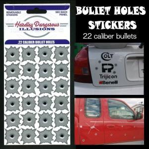 22口径 CALIBER BULLET HOLES 弾痕（弾丸跡）ステッカー