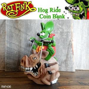 Rat Fink ラットフィンク Hog Ride Coin 安売り Bank バンク ホグ ライド 貯金箱 Raf436 コイン