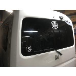 送料無料 悪 Waru 代引き不可 ワル 悪い クロス あおり運転防止 カッティング 黒 シール 文字だけが残る ロゴ ステッカー 白