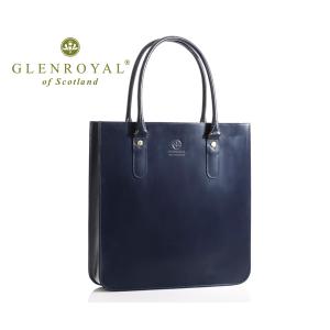 グレンロイヤル　ジップ付２ハンドルトートバッグ　ダークブルー GLENROYALグレンロイヤル2ハンドルジップトップトートバッグ