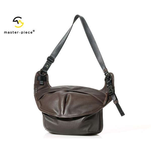 マスターピース フロントパック/チョコ メンズ フェイス/レザーver. 02870-l maste...
