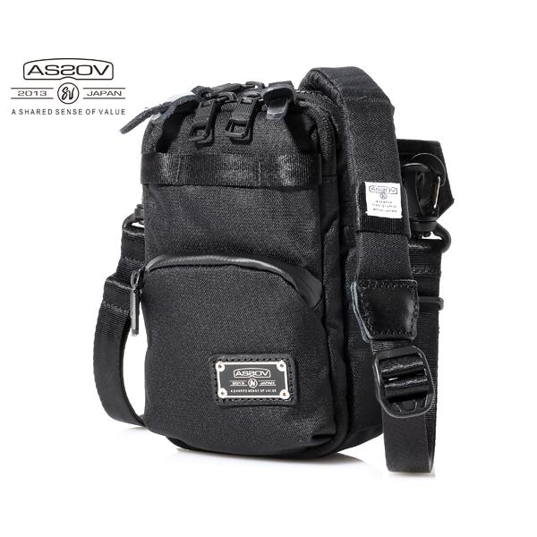 アッソブ ウォレットショルダー/ブラック メンズ コーデュラドビー305D 062100 AS2OV...