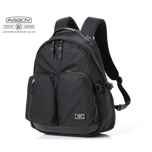 アッソブ 2ポケットデイパック/ブラック メンズ エクスクルーシブバリスティックナイロン 06230...