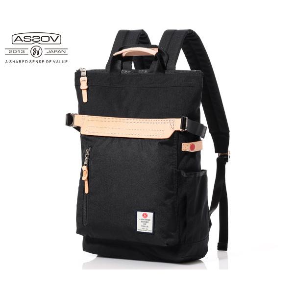アッソブ トートバックパック/ブラック メンズ ハイデンシティ 152313 AS2OV【選べるノベ...
