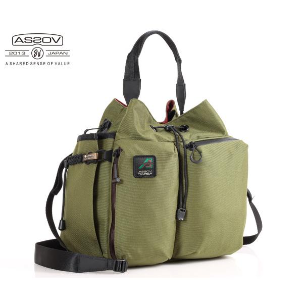 アッソブ ドローストリングショルダー/カーキ メンズ 330×1000D CORDURA STAND...