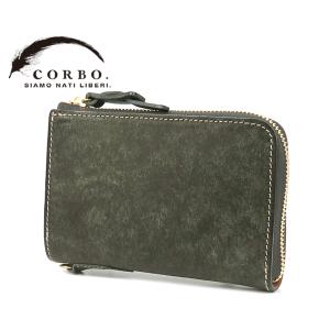 CORBO（コルボ） 2つ折り財布/ダークグリーン メンズ スレート
