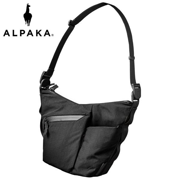 アルパカ FLOW SATCHEL 2L スリングバッグ/ブラック メンズ 4184 ALPAKA【...