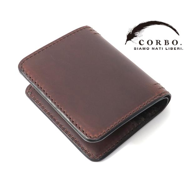 コルボ 2つ折り財布/ダークブラウン メンズ リーブロ 8LF-9422 CORBO【選べるノベルテ...