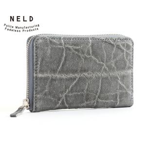 NELD ネルド 財布 象革 メンズ 二つ折り ラウンドミドル ZOU AN204