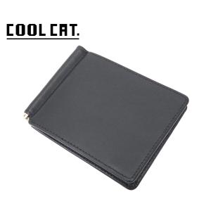 チェラート 小銭入れ付き 二つ折りマネークリップ クールキャット刻印 プエブロレザー/ブラック メンズ psb-048 celato【選べるノベルティ付】