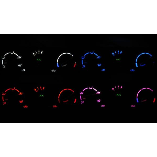 エブリイ/エブリイワゴン DA62V/DA62W LEDエアコン照明セット！ ダイヤル一体型エアコン...