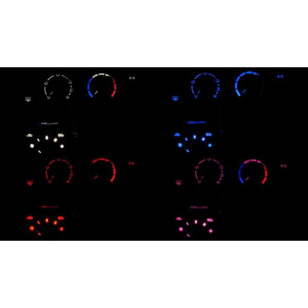 エブリイ/エブリイワゴン DA64V/DA64W LEDエアコン照明セット！ マニュアルエアコン用