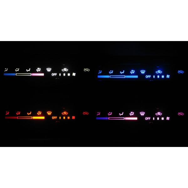 ジムニー JB23 1/2/3/4型 LEDエアコン照明セット！ 4レバー式エアコン用
