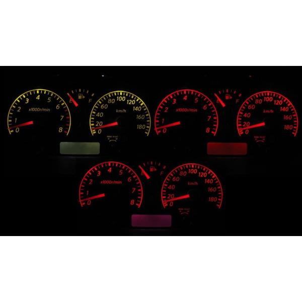 マーチ K12 中期  LEDメーター照明セット！タコ有りメーター用