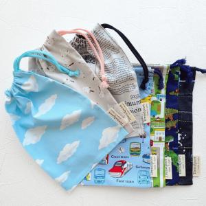 巾着袋 中 給食袋 おしゃれ 男の子 縦長 お...の詳細画像1