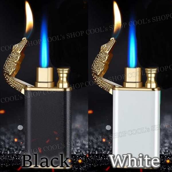 クロコダイル デザイン ターボ 2way 自動切換 ガスライター ターボライター ワニ 鰐 アリゲー...