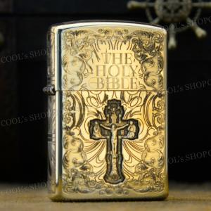 聖書 ホーリーバイブル デザイン 全面加工 オイルライター ZORRO THE HOLY BIBLE 送料無料 ライター Zippo 同型 5面 五面