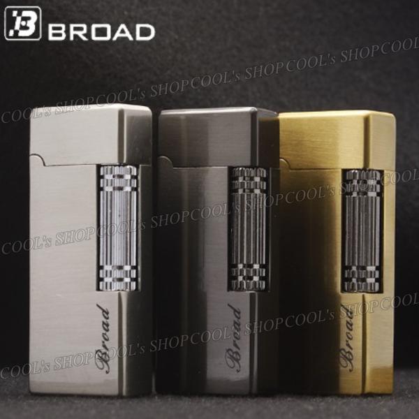 スリムデザイン ガスライター フリントライター Broad ローラー 横回しタイプ 送料無料 クリス...