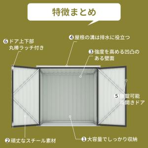 【全店5%OFFクーポン利用!】屋外収納庫 ス...の詳細画像4