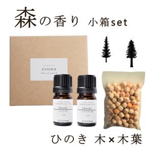 ひのき アロマ セット ヒノキ アロマオイル ギフト 桧 檜 精油 2種 ウッドディフューザー付