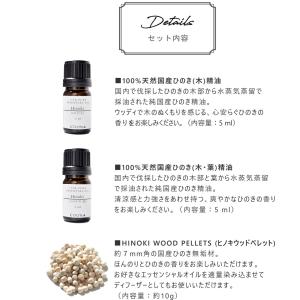 ひのき アロマ セット 木と木葉 5mL×2本...の詳細画像2