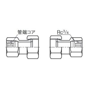 ベン 減圧弁　メスユニオン継手セット UDBN-F 20 JIS Rc3/4ねじ、ガスケット付 20A(3/4) [□]｜coordiroom